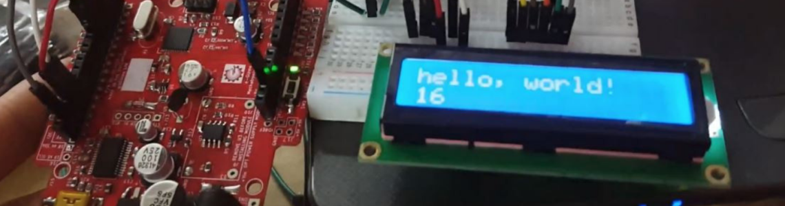 hello, world! with LCD 2×16