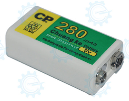 9V 280mAh Rechargeable Battery