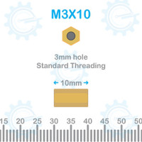 Brass Stud M3X10