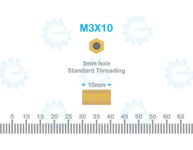 Brass Stud M3X10