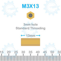Brass Stud M3X13