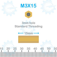 Brass Stud M3X15