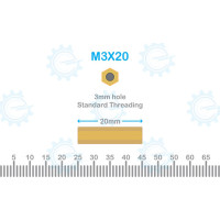 Brass Stud M3X20