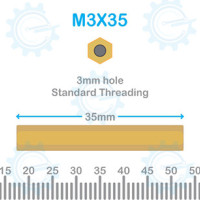 Brass Stud M3X35