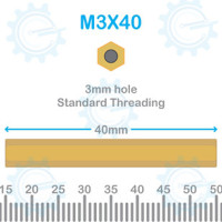 Brass Stud M3X40
