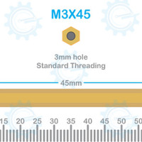 Brass Stud M3X45