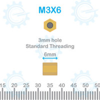 Brass Stud M3X6