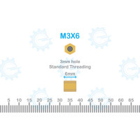 Brass Stud M3X6