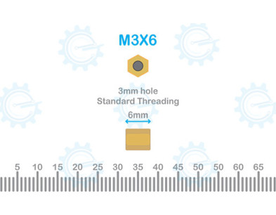 Brass Stud M3X6