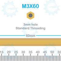 Brass Stud M3X60