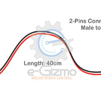Male to Female 2-Pins Connecting Wire 40cm