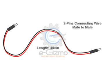 Male to Male 2-Pins Connecting Wire 40cm