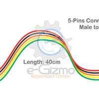 Male to Female 5-Pins Connecting Wire 40cm