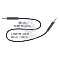 Male to Male Single Connecting Wire 20cm Black