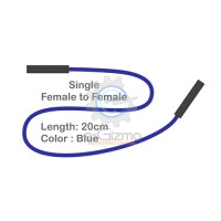 Female to Female Single Connecting Wire 20cm Blue