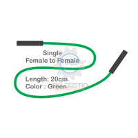 Female to Female Single Connecting Wire 20cm Green