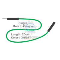 Male to Female Single Connecting Wire 20cm Green