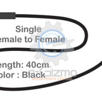 Female to Female Single Connecting Wire 40cm Black