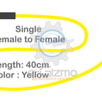 Female to Female Single Connecting Wire 40cm Yellow