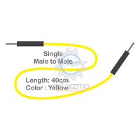 Male to Male Single Connecting Wire 40cm Yellow