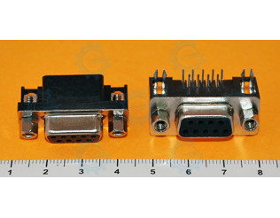DB9 Female PCB Mount Angled