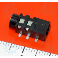 3.5mm Earphone Jack 3pins Black