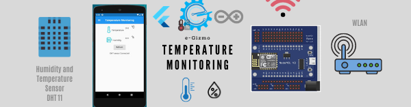 eTempMonitoring App Demo with NodeMCU ESP8266