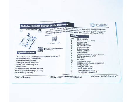 gizDuino LIN-UNO Starter
