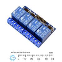 4ch 12V Relay Module Optocoupler Input