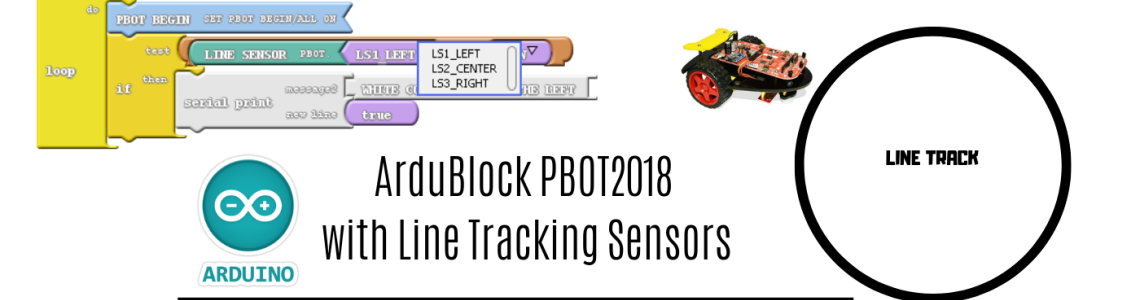 PBOT2018 and Ardublock – Line tracking sensors