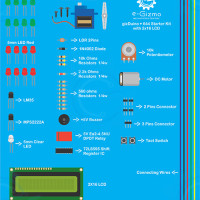 gizDuino + 644 Starter Kit with 2x16 LCD