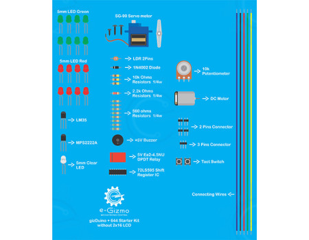 gizDuino + 644 Starter Kit w/o 2x16 LCD