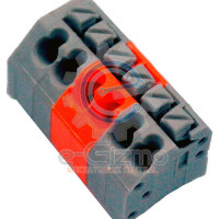 400V 6 Way Terminal Block Orange, Gray