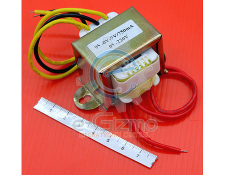 220V 9V-0V-9V 750mAh Transformer
