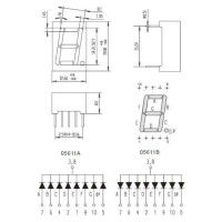 0.56-inch 7 segment LED Display Red Common Cathode 5161AS Series