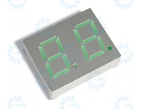LTD482GC 7-Segment 2-Digit C.A. Green 20X16mm