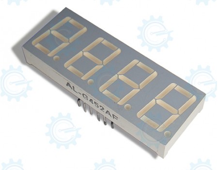AL-G452A 7-Seg 4-Digit C.A. Green 19X50.5mm