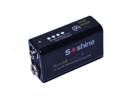 9V USB Li-ion Battery