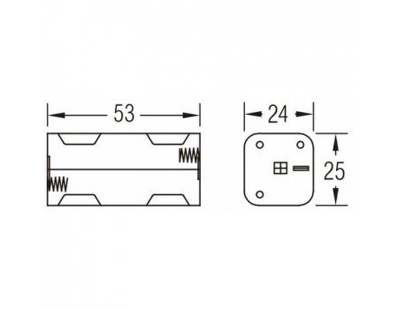 4-slots Size AAA Battery Holder BH-443