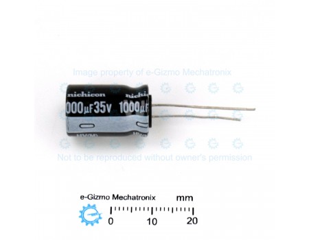 Nichicon HV (W) 1000uF 35V Low Impedance ESR High Ripple 105C