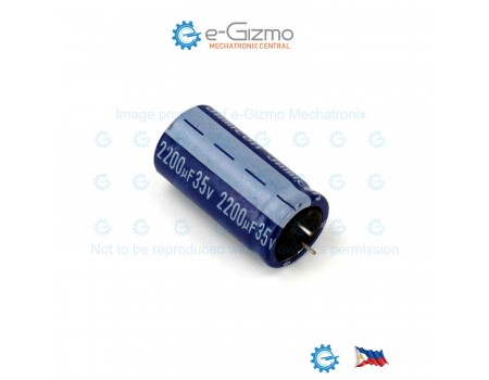 Jamicon 2200uF 35V WG Series Low ESR Capacitor 105C Short Pins