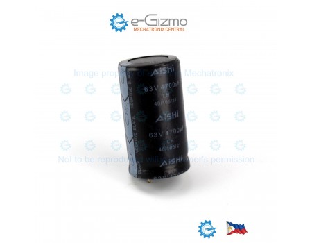 Aishi 4700uF 63V LH Series General Purpose Capacitor 105C Snap Pins