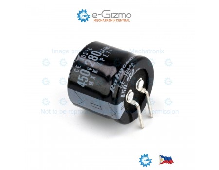 Rubycon 280uF/450V 105C Snap in Horizontal Mount MXK Series