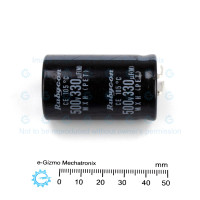 Rubycon 330uF/500V 105C Snap in Horizontal Mount MXH Series