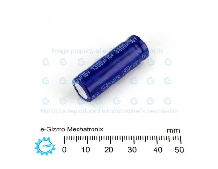 Jamicon 3300uF 16V WG Series Low ESR Capacitor 105C Short Pins