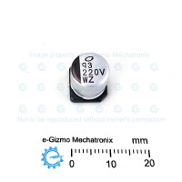 Nichicon 220uF 35V 105C SMD Electrolytic Capacitor UWZ Series