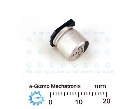 Nichicon 470uF 25V 105C Low ESR SMD Electrolytic Capacitor UUD Series