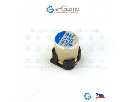 Suncon 220uF 35V 125C Hybrid Polymer Capacitor Anti-Vibration HAP Series