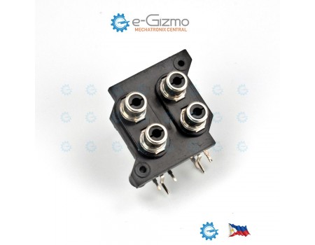 4 Pole way RCA Jack PCB Solderable Vertical Mount