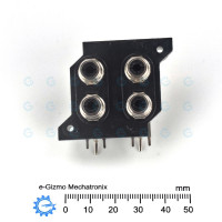 4 Pole way RCA Jack PCB Solderable Vertical Mount